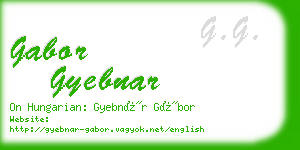 gabor gyebnar business card